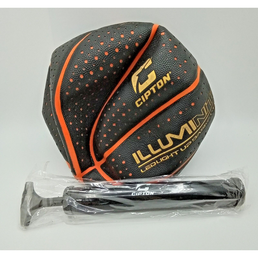 Cipton Glow in the Dark Microfiber Leather Offical Size Basketball Pump/Needle